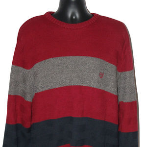 Chap Ralph Lauren Sweater XL Gray Maroon Navy